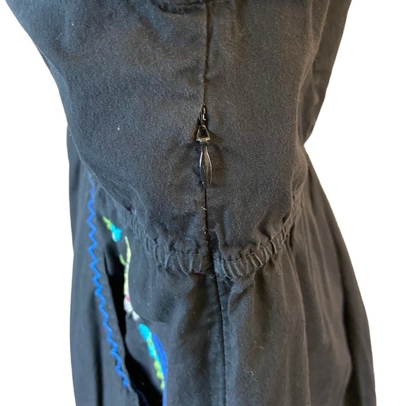 Simply Be Black Embroidered Tunic Dress With Pockets - Picture 10 of 16